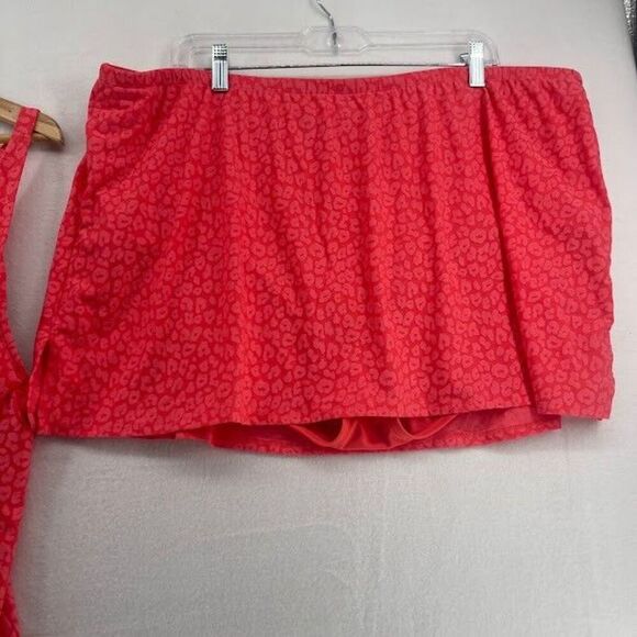 Lane Bryant Tankini Size 42C Top/ 22 Bottom Pink Animal Print Underwire‎ - Picture 3 of 11